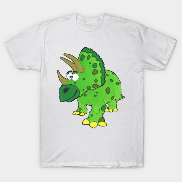 Timothy theTriceratops (Dinosaur No2) T-Shirt by SpencerHart